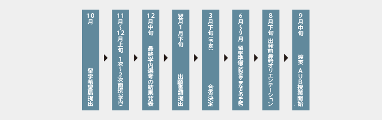 留学までのスケジュール