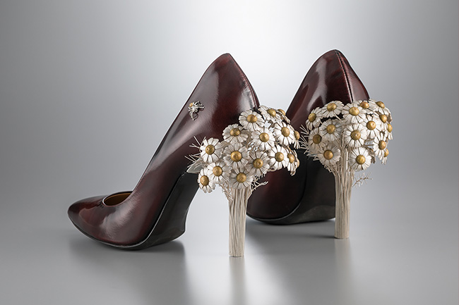 「High heel jewelry -WILD PLANTS-」(銀・真鍮)